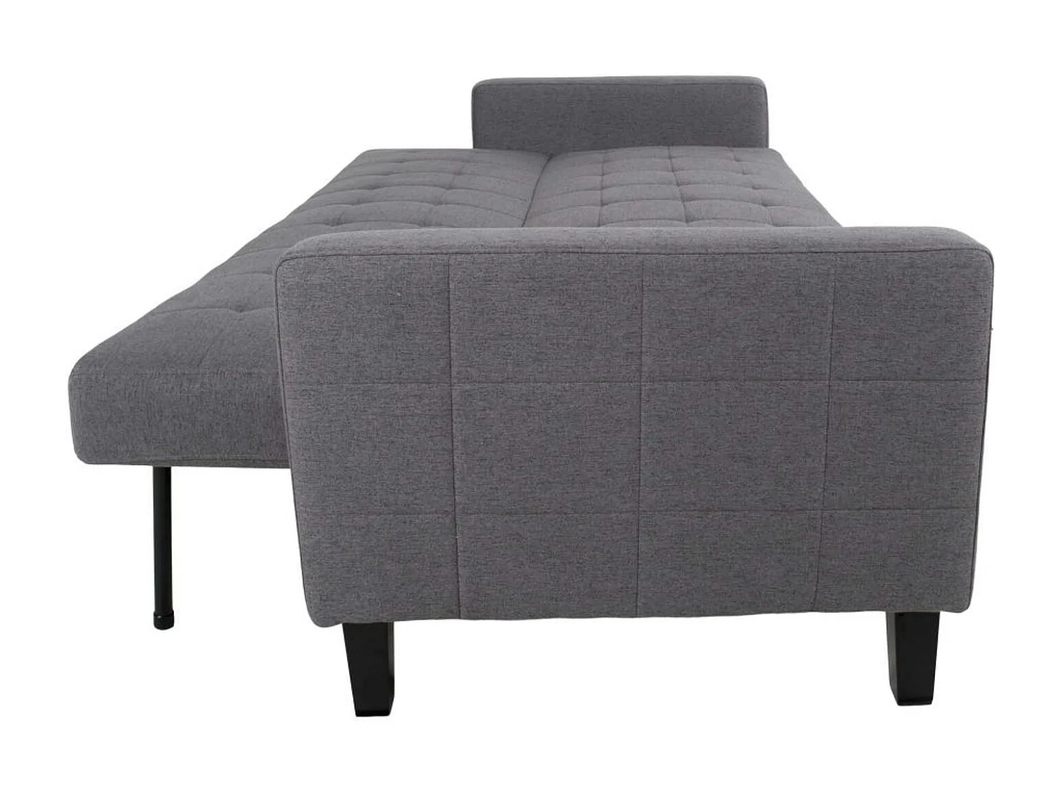 Canapé-lit 3 places gris foncé avec rangement NARVIK