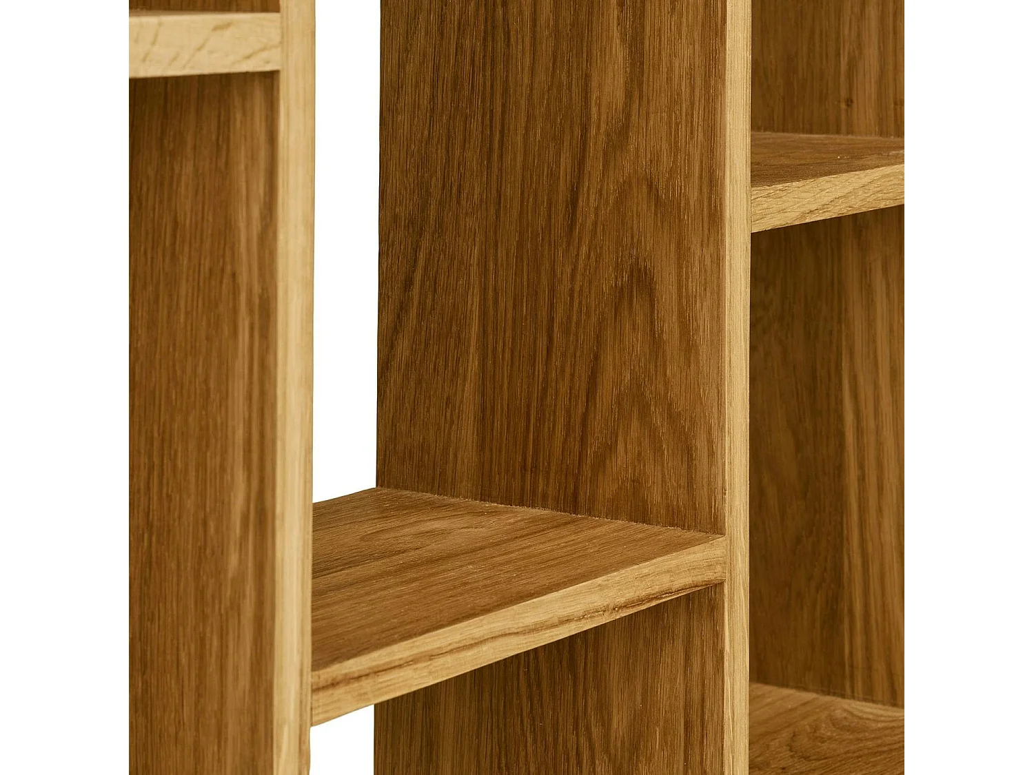 Etagère murale décorative en bois de chêne clair 8 niches VARDE