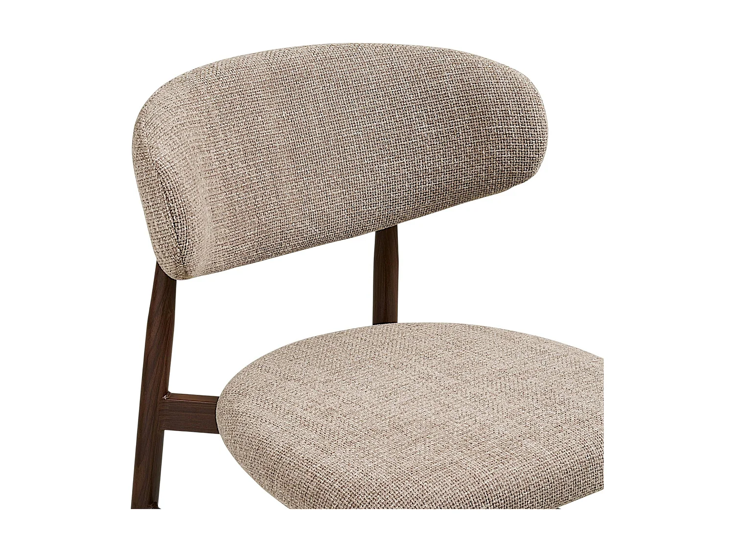 Chaise de bar sable avec repose-pieds effet bois foncé (lot de 2) AMSTERDAM