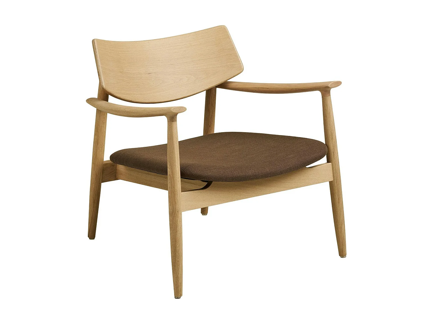 Fauteuil design scandinave en bois de chêne clair AMSTERDAM