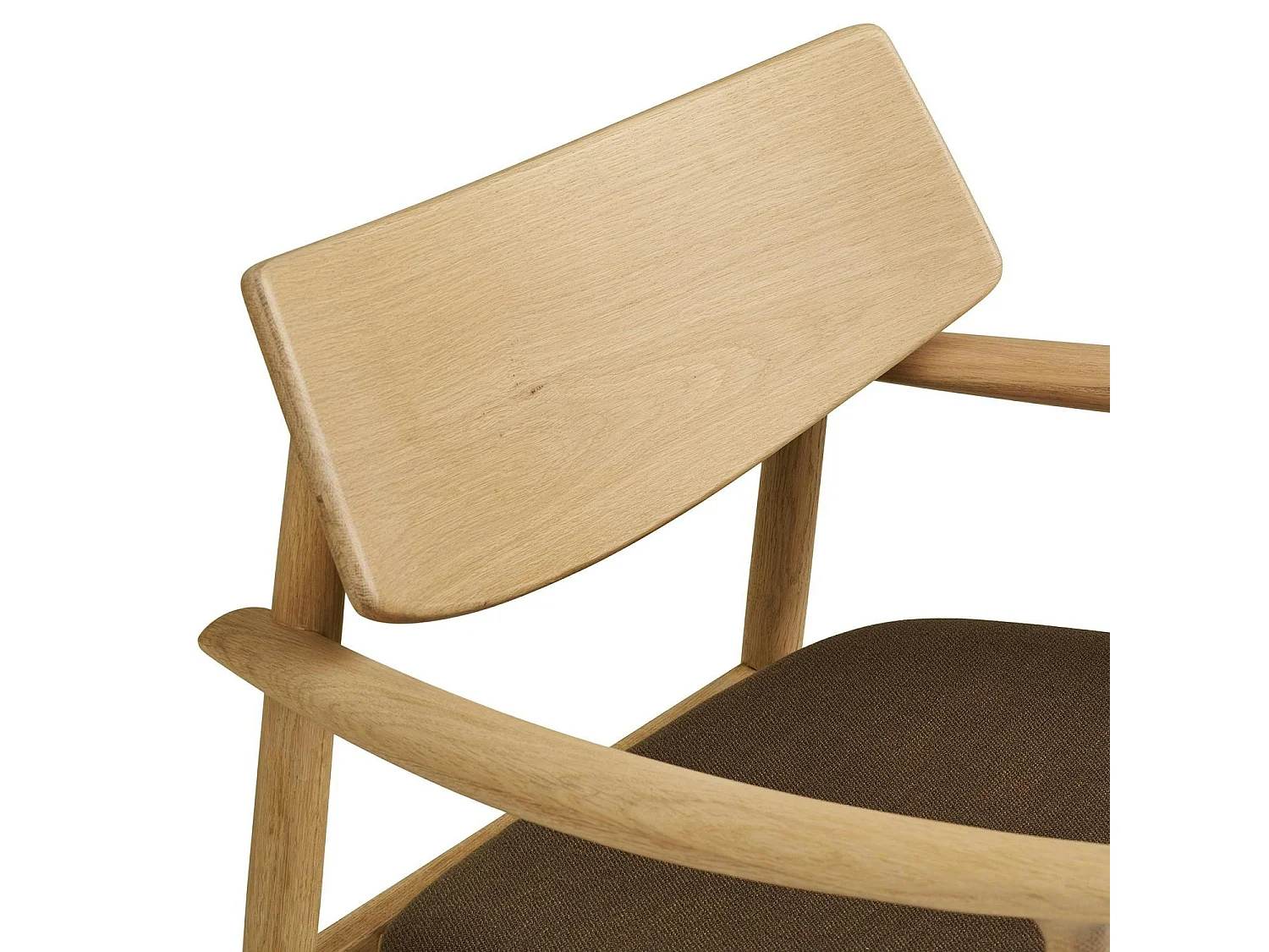 Fauteuil design scandinave en bois de chêne clair AMSTERDAM