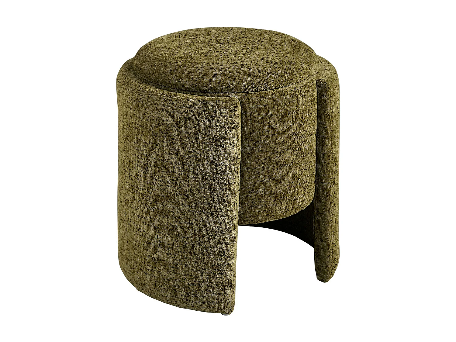 Pouf coffre vert design à structure enveloppante BERLIN