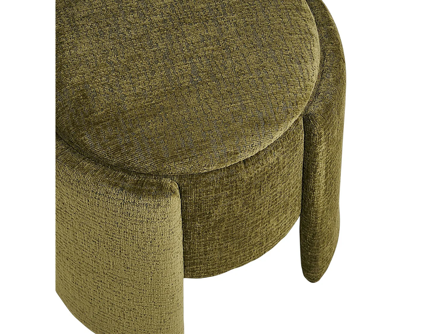 Pouf coffre vert design à structure enveloppante BERLIN
