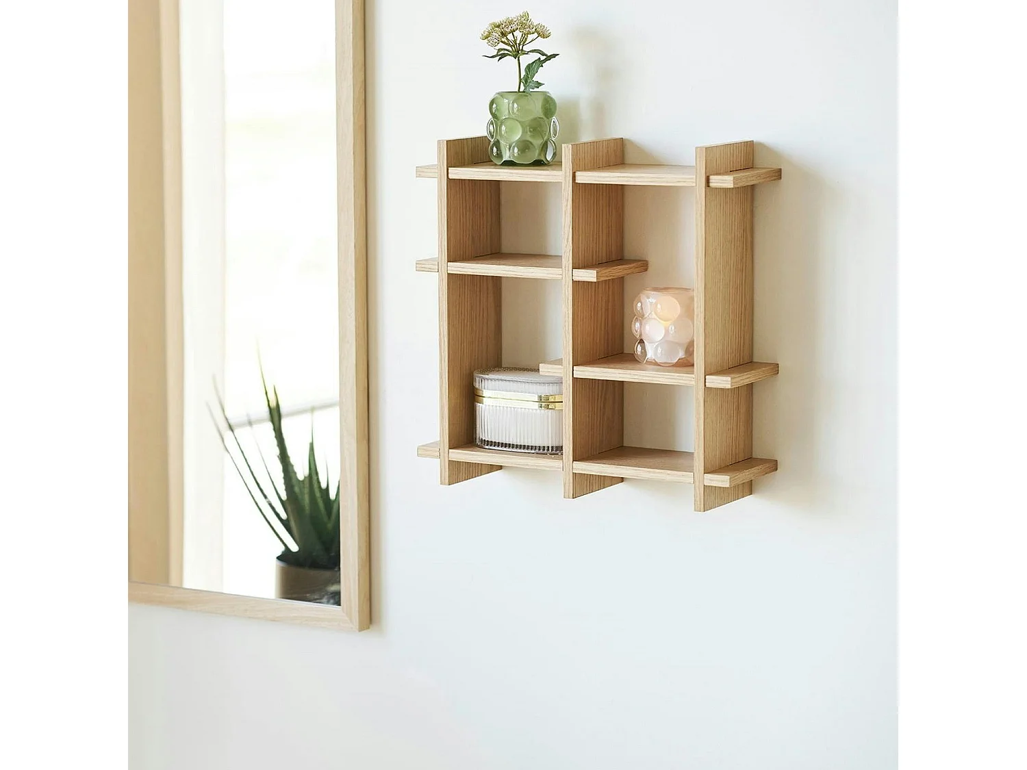 Etagère murale carrée design déstructuré 40 cm AMSTERDAM