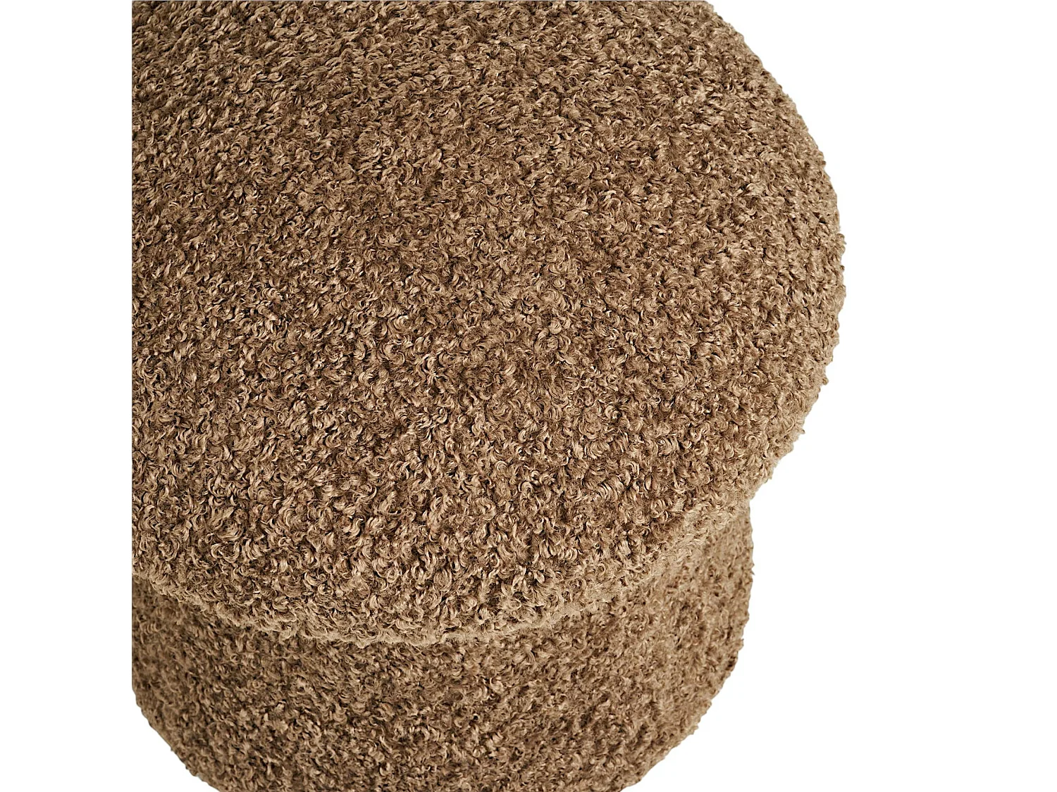 Pouf bouclette marron teddy design champignon BERLIN