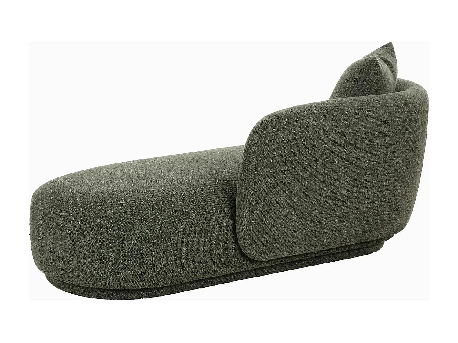 Méridienne verte design organique et coussin assorti NAMSOS