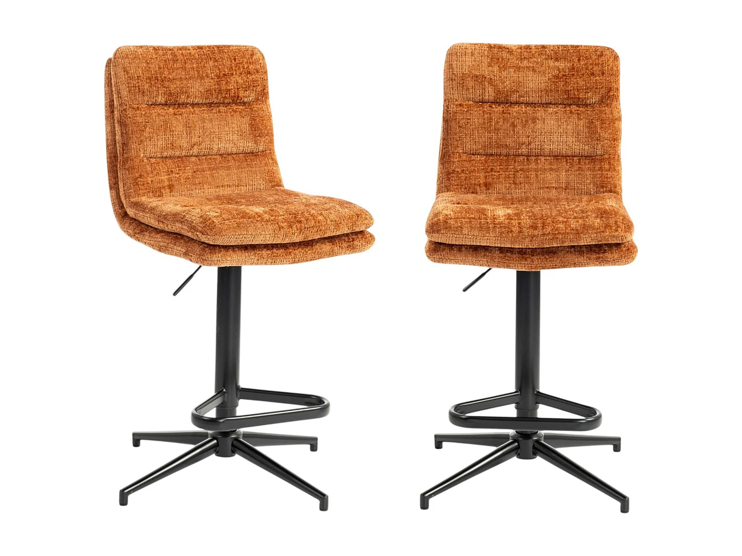 Chaise de bar rouille réglable en hauteur (x2) PALERME