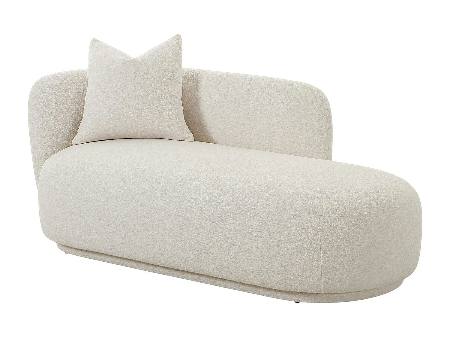 Méridienne blanche design organique et coussin assorti NAMSOS