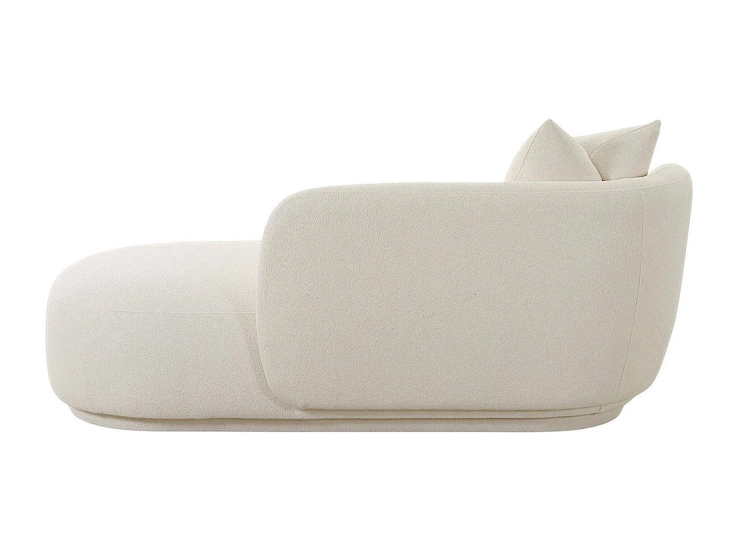 Méridienne blanche design organique et coussin assorti NAMSOS