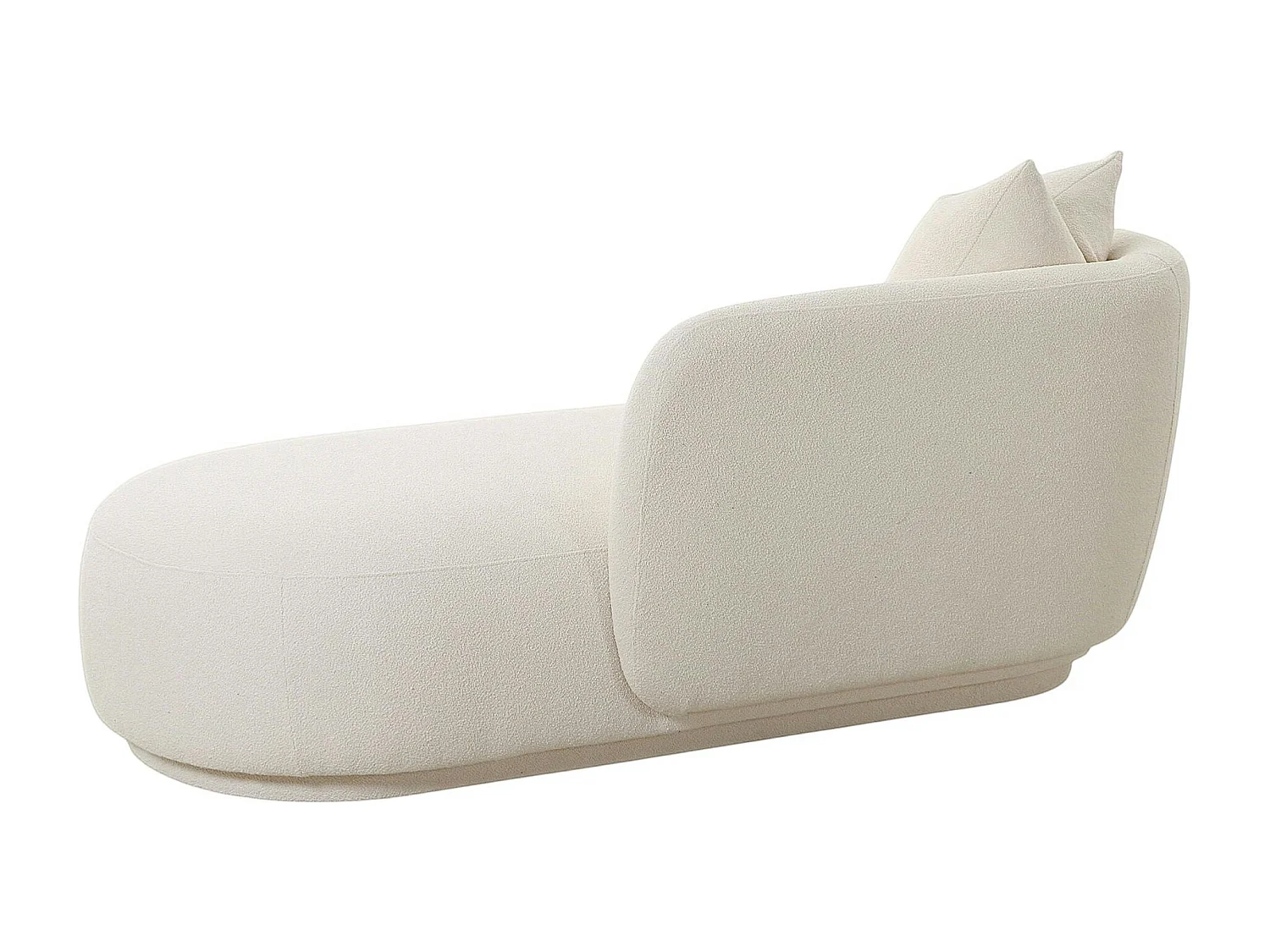 Méridienne blanche design organique et coussin assorti NAMSOS