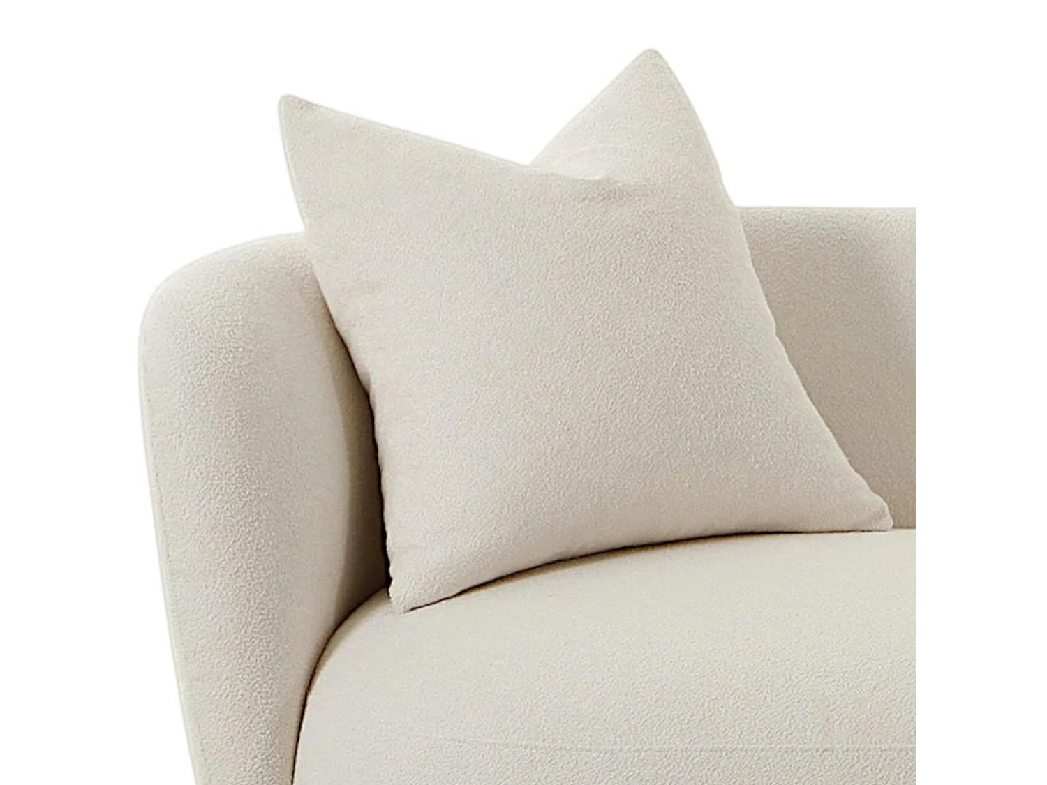 Méridienne blanche design organique et coussin assorti NAMSOS