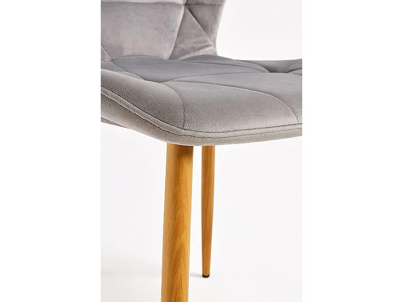 Sillas - Silla Sesel Terciopelo - Gris claro