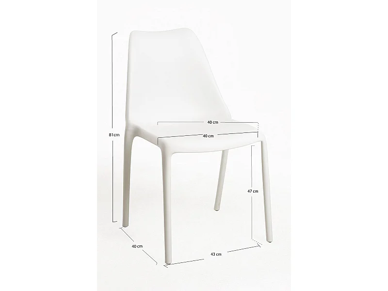 Sillas Jardín - Silla Synk Polipropileno - Blanco