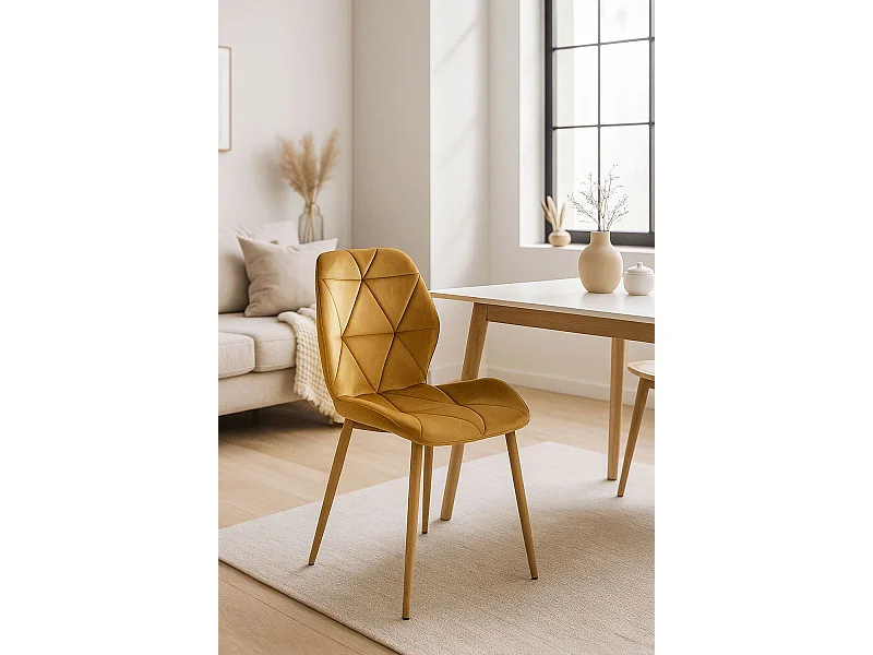 Sillas - Silla Sesel Terciopelo - Marrón Claro