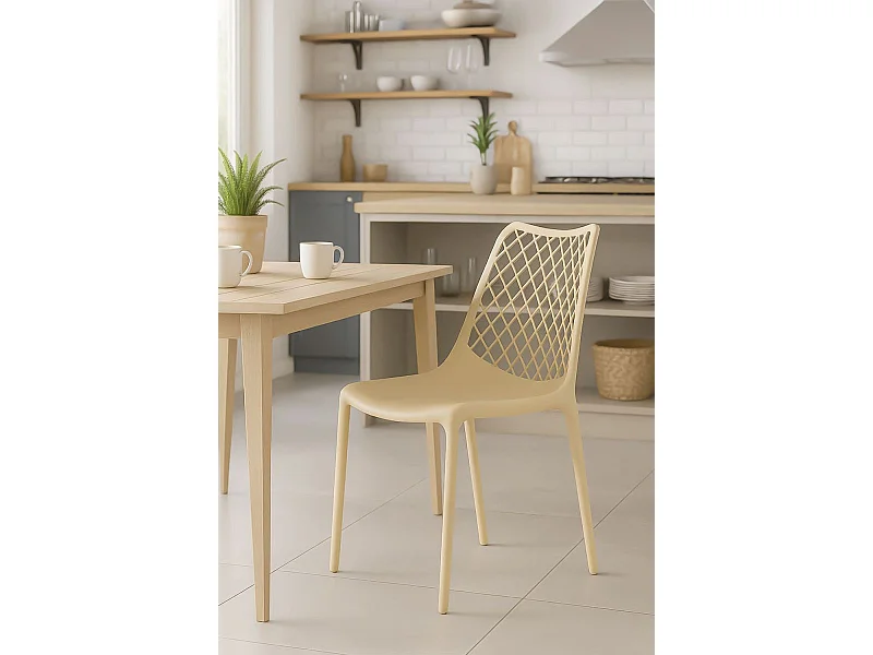 Sillas Jardín - Silla Mima Polipropileno - Beige