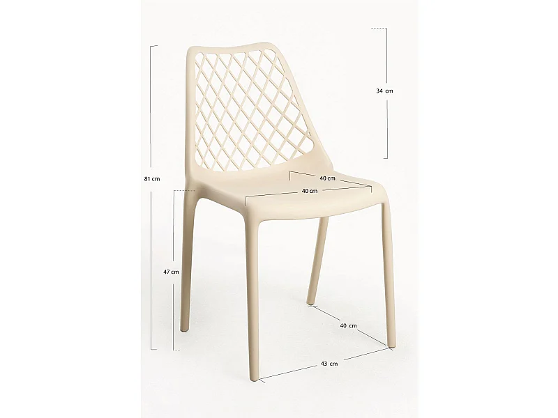 Sillas Jardín - Silla Mima Polipropileno - Beige