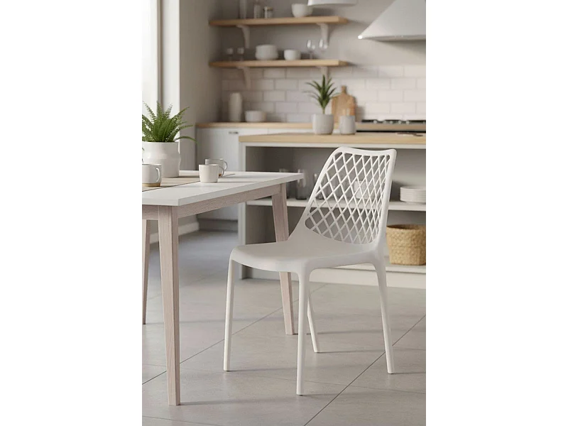 Sillas Jardín - Silla Mima Polipropileno - Blanco