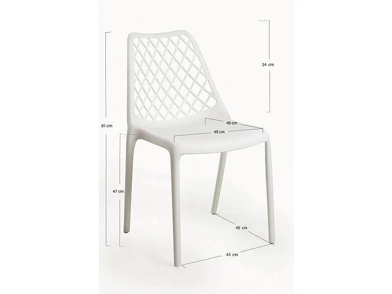 Sillas Jardín - Silla Mima Polipropileno - Blanco