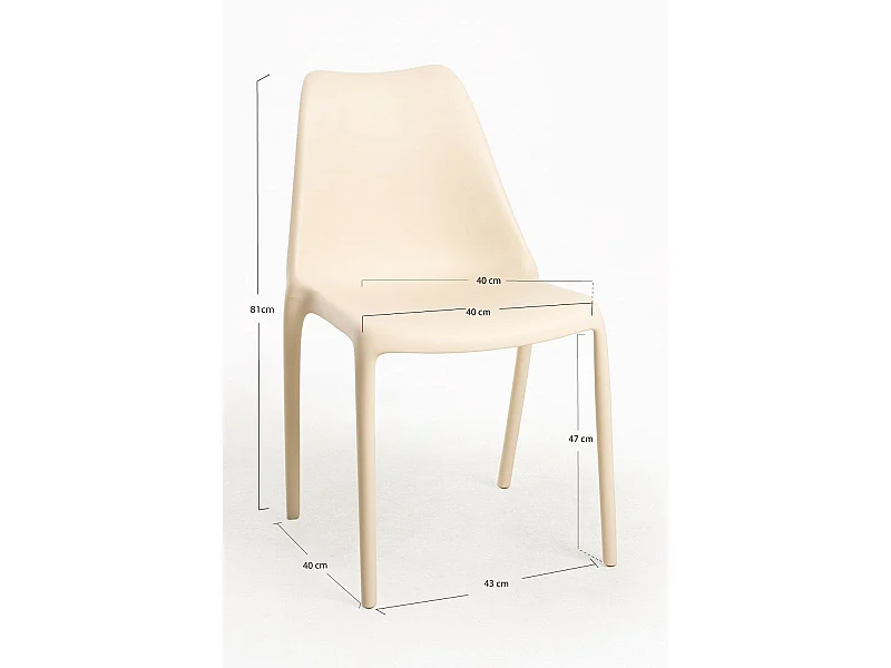 Sillas Jardín - Silla Synk Polipropileno - Beige