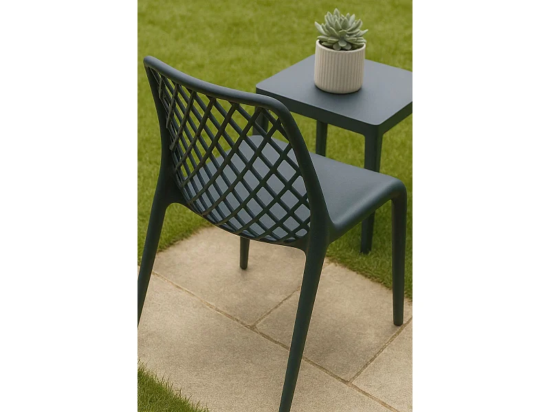 Sillas Jardín - Silla Mima Polipropileno - Gris oscuro