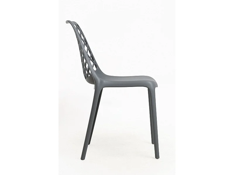 Sillas Jardín - Silla Mima Polipropileno - Gris oscuro