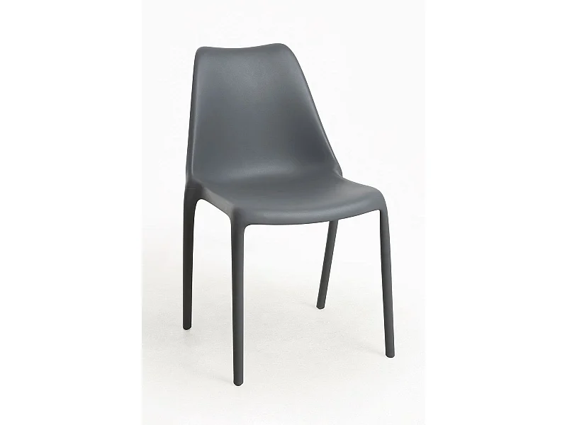 Sillas Jardín - Silla Synk Polipropileno - Gris oscuro
