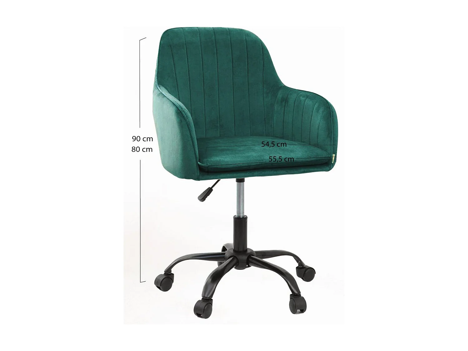 Silla de Escritorio sin brazos Black Chic Office - Diseño innovador - Ideal para Estudio y Oficinas