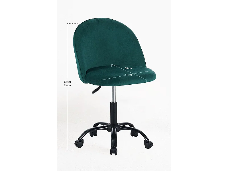 Silla de Escritorio sin brazos Black Vint Office - Diseño innovador - Ideal para Estudio y Oficinas