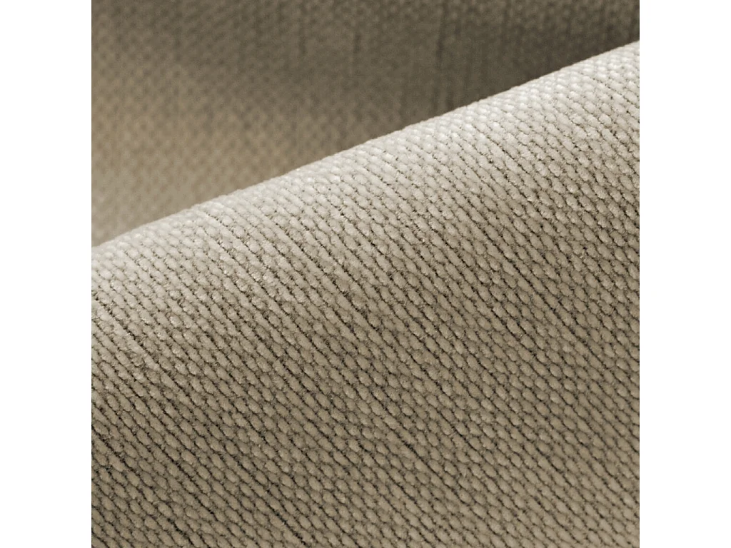 Canapé lit convertible 3 places tissu chenille beige avec matelas 10cm - Fabriqué en France - Nido