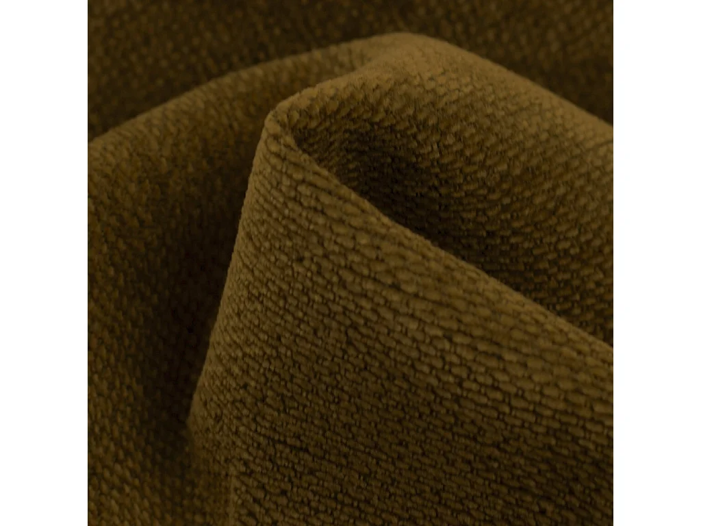 Canapé lit convertible 3 places tissu chenille vert bronze avec matelas 10cm - Fabriqué en France - Nido