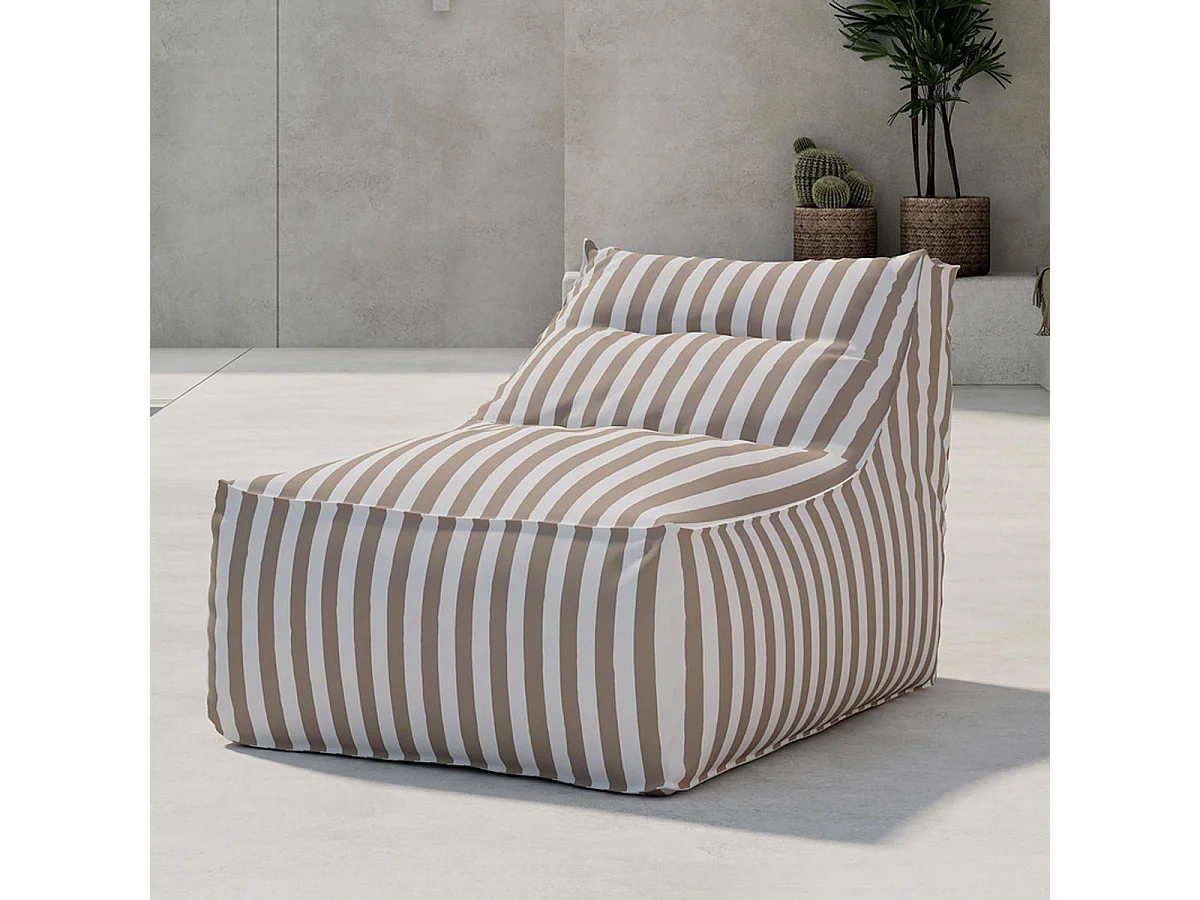 Redang fauteuil pouf partie centrale blanche.