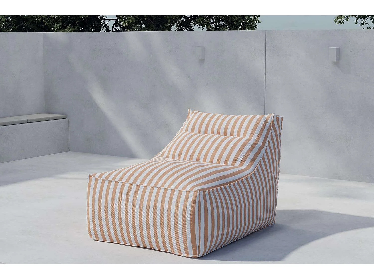 Redang fauteuil lounge pouf poire pêche.