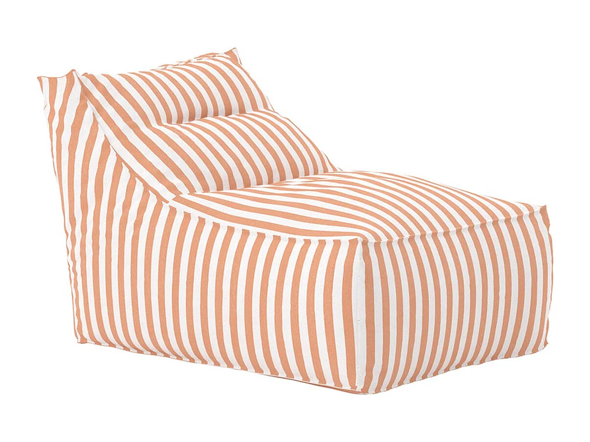 Bain de Soleil à Rayures "Redang" 118cm Orange & Blanc