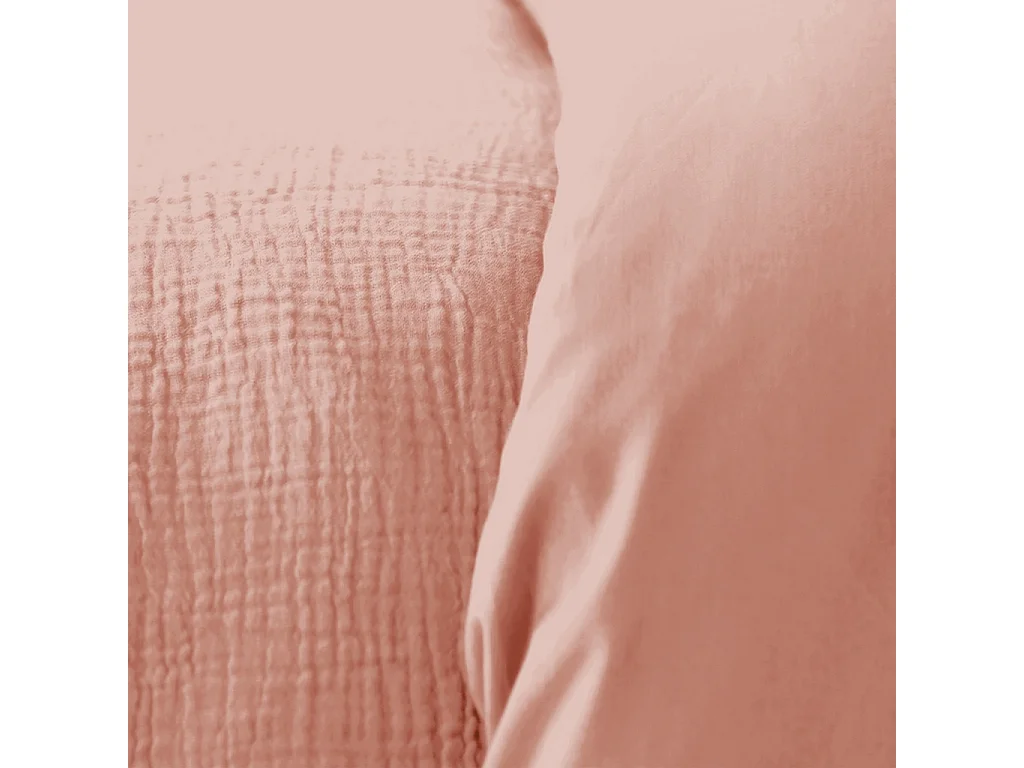 Ropa de funda nórdica de gasa de algodón melocotón