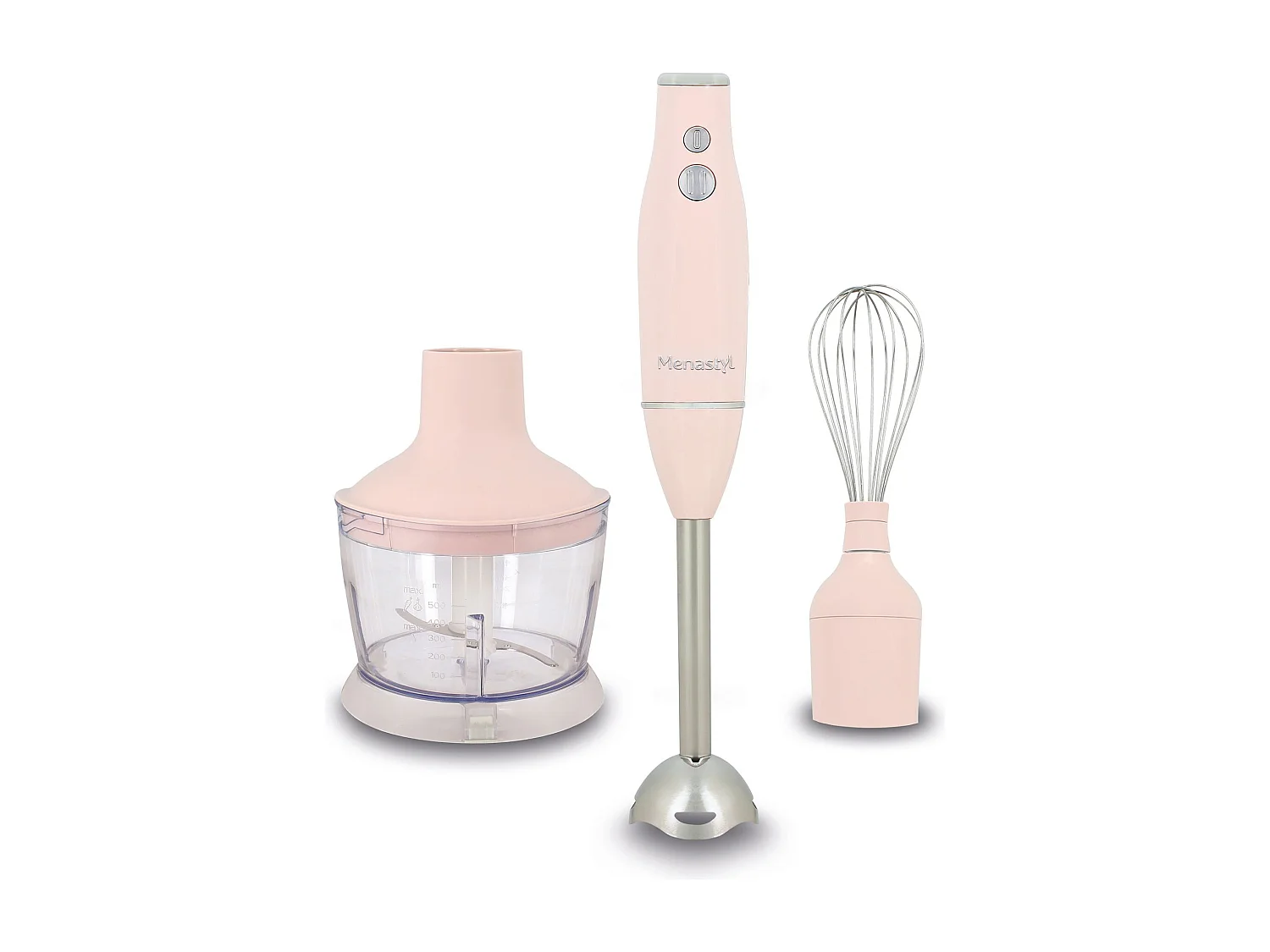 Menastyl - Mixeur Multifonction Retro En Plastique Rose