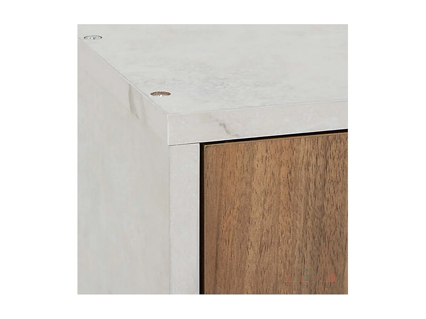 Meuble haut de Cuisine avec 2 Portes + 1 étagère amovible, coloris marron/blanc -  Longueur 52 x Profondeur 20 x Hauteur 59 cm