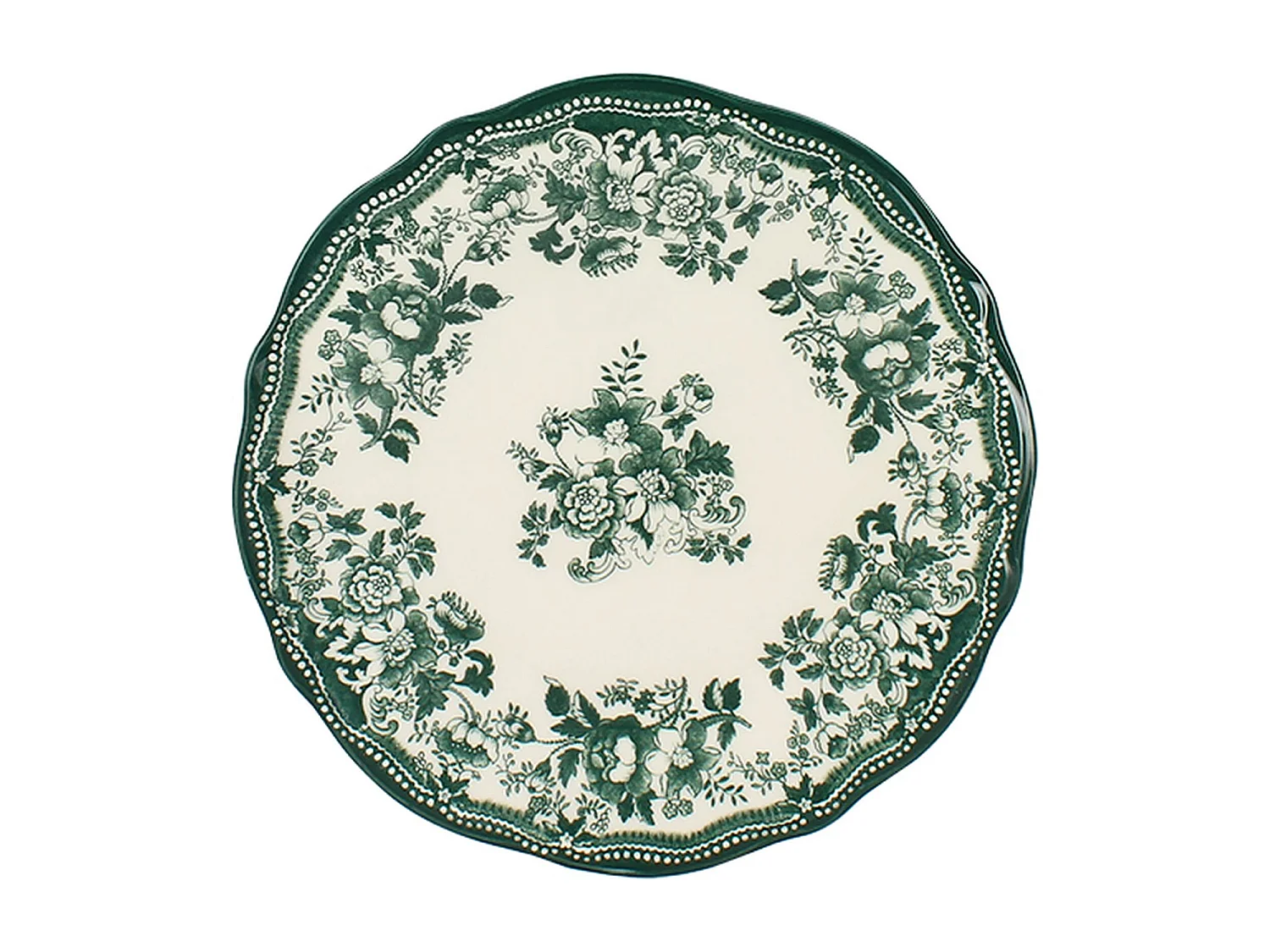 Novastyl - Lot 6 Assiettes Plates Faustine 26cm En Grès Vert