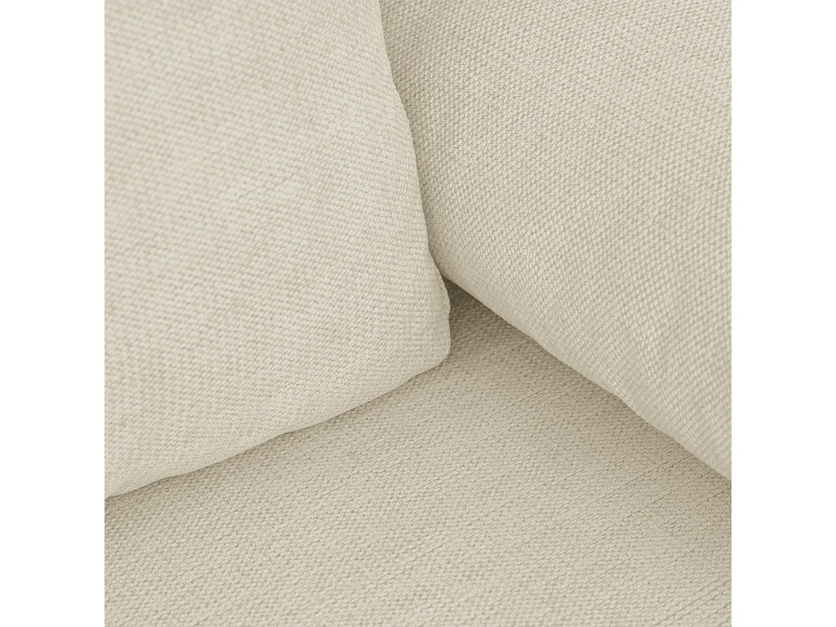 Canapé convertible 3 places avec coffre en tissu chenille beige LARIA