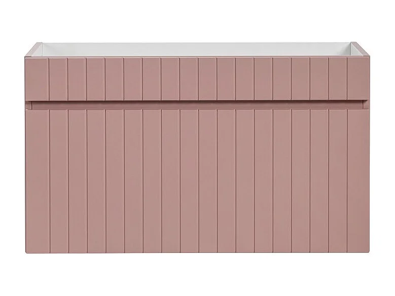 Meuble sous vasque ICON 80 cm – 1 tiroir – Rose poudré – Suspendu – Style moderne