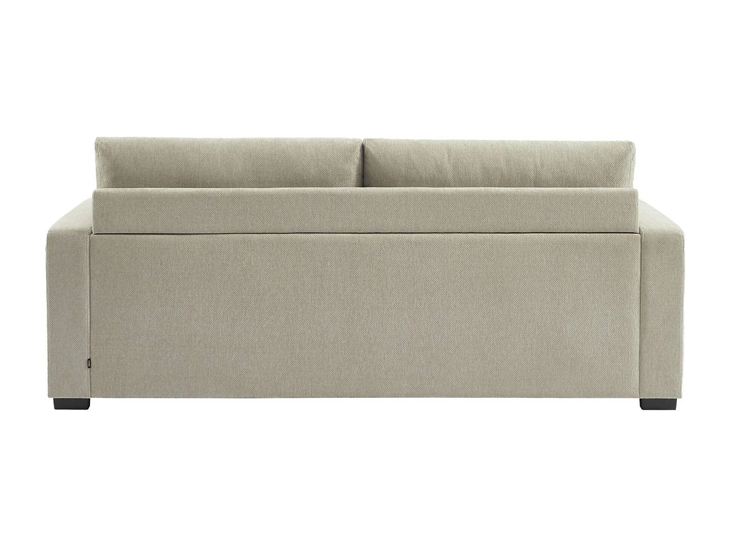 Canapé convertible 3 places tissu chenille beige L 211 x P 90 x H 86 cm - Easy