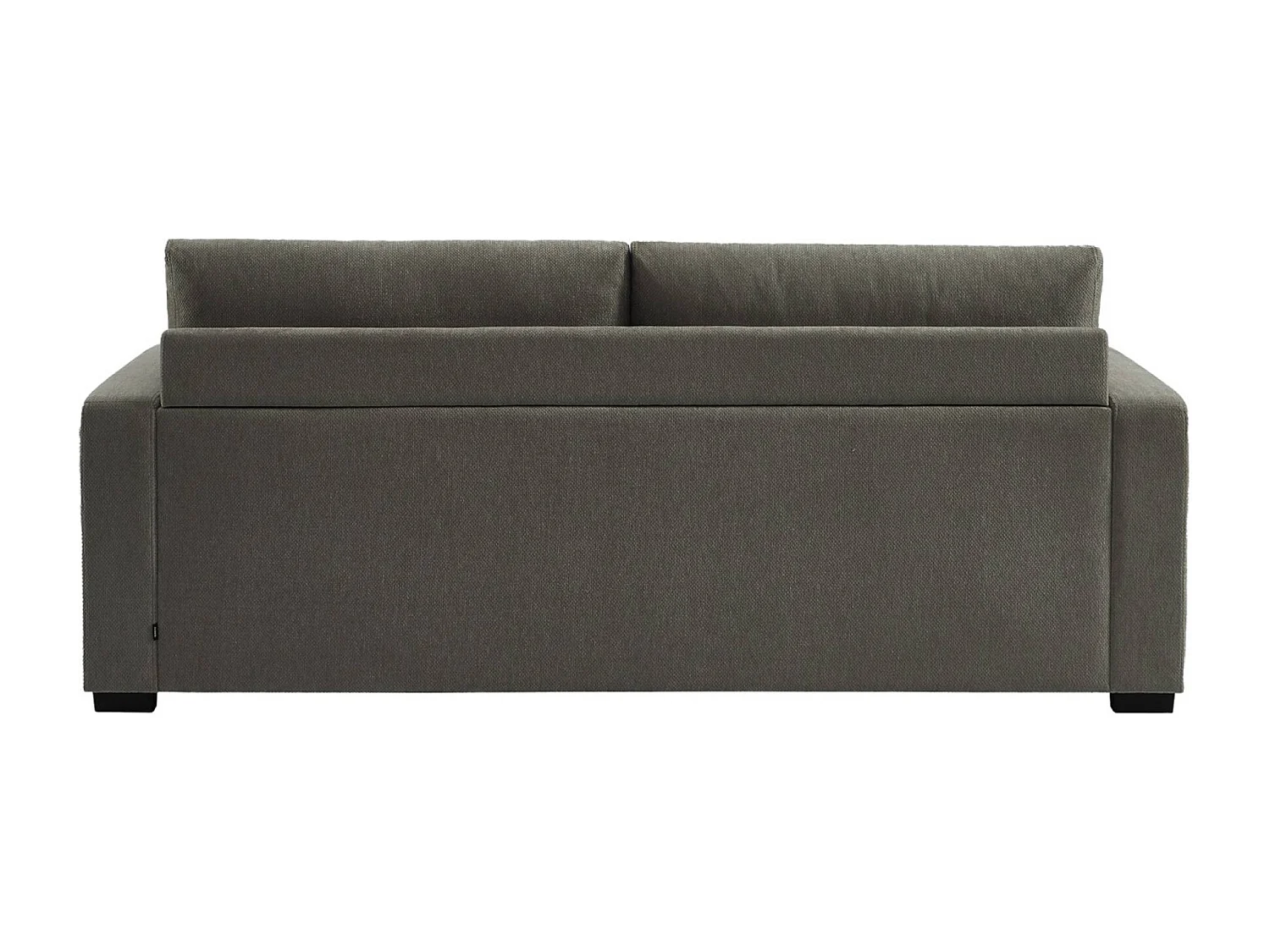 Divano letto in tessuto ciniglia, 3 posti, grigio scuro