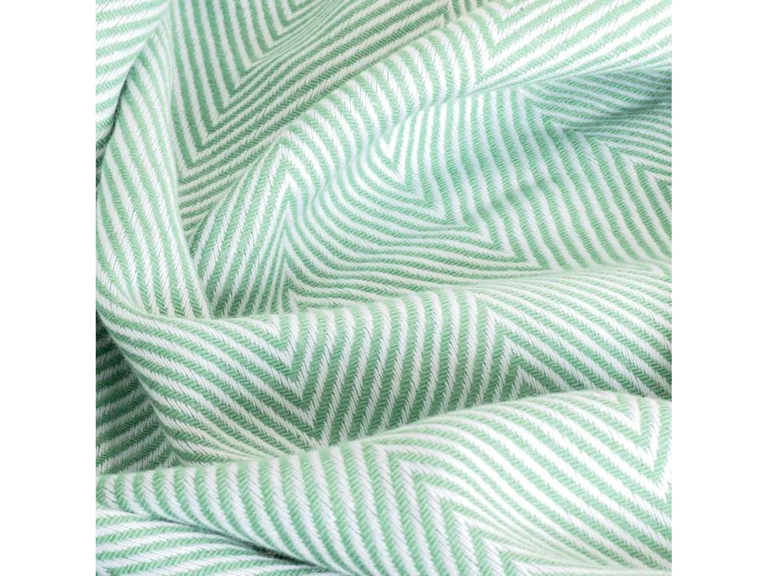 Couverture plaid 100% coton bleu turquoise avec franges 180x220cm ZIGORA - SACASA