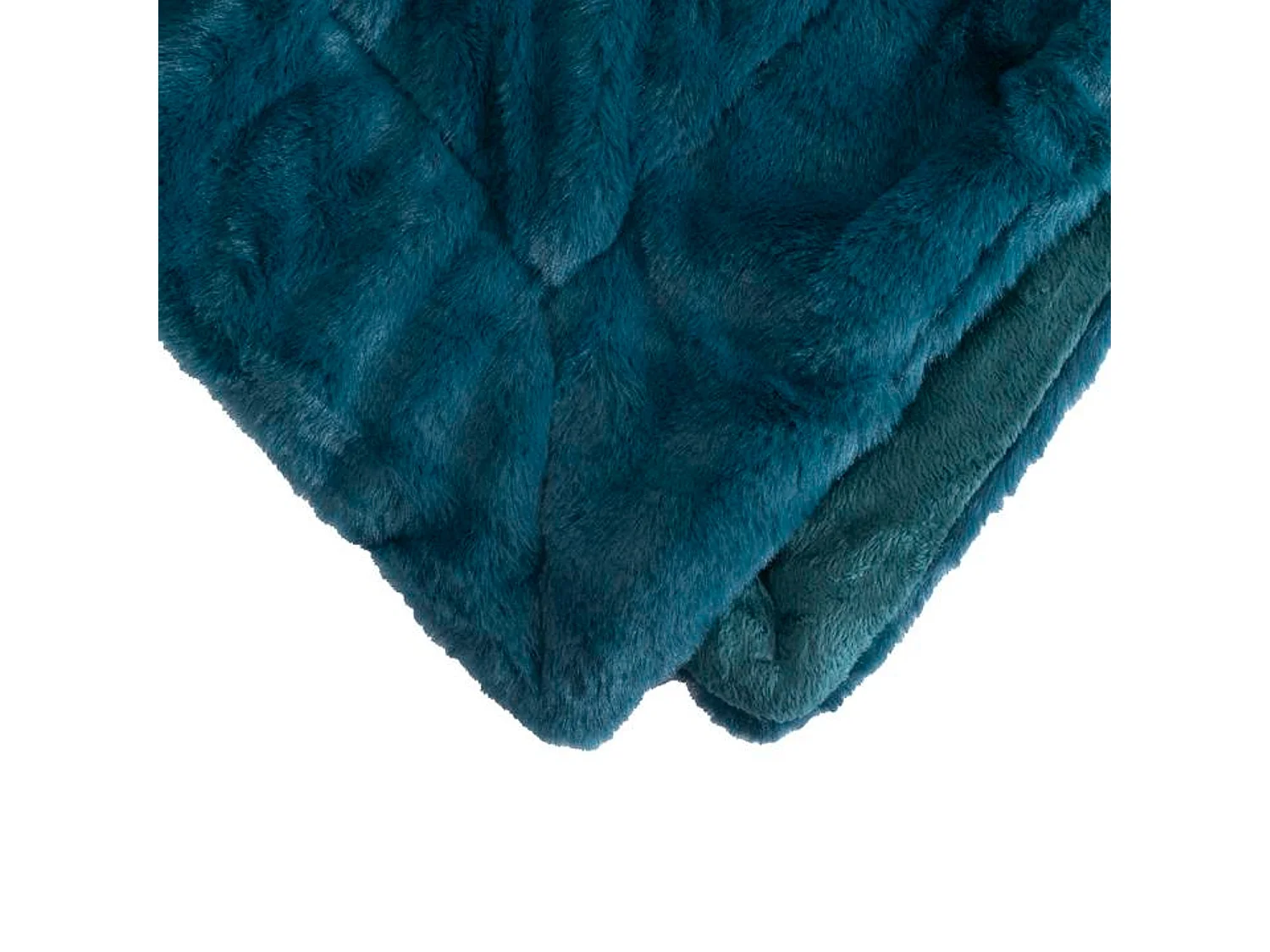 Couverture plaid bleu-vert foncé 130x170cm MINNOR - SACASA