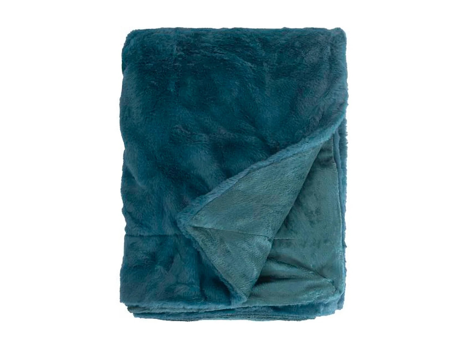 Couverture plaid bleu-vert foncé 130x170cm MINNOR - SACASA