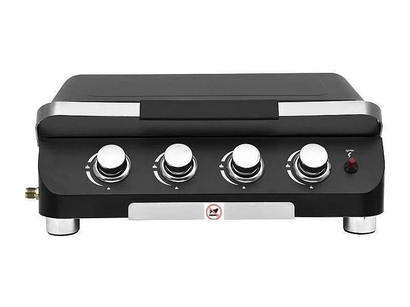 Plancha a gaz - COOKING BOX - PALMA - 4 feux - 69 X 51 X 35 cm - Noir