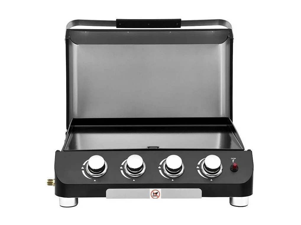 Plancha a gaz - COOKING BOX - PALMA - 4 feux - 69 X 51 X 35 cm - Noir