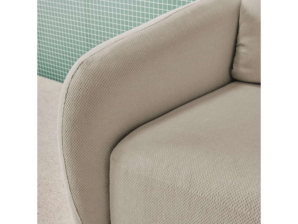 Sofá cama convertible con tejido chenilla, 2 plazas gris claro