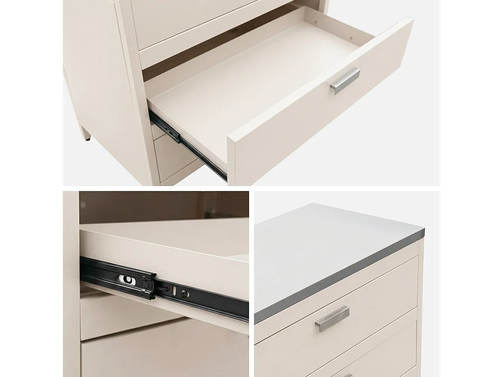 Cuisine d'extérieure en acier beige avec 3 tiroirs L80cm