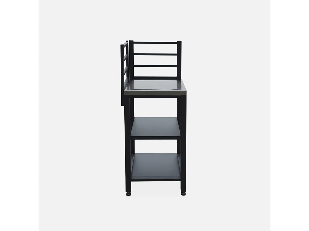 Ensemble de meubles de cuisine extérieure en acier inoxydable 7 modules avec barbecue au gaz 4 brûleurs et housse de protection