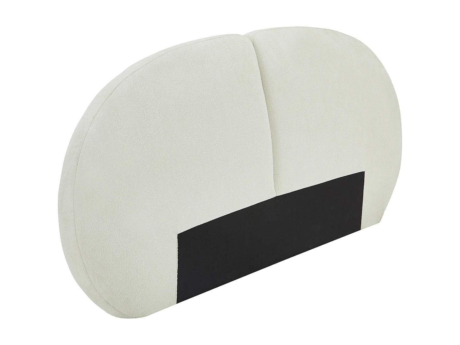 Tête de lit 140 cm – Tissu bouclette – Blanc – VELYNO